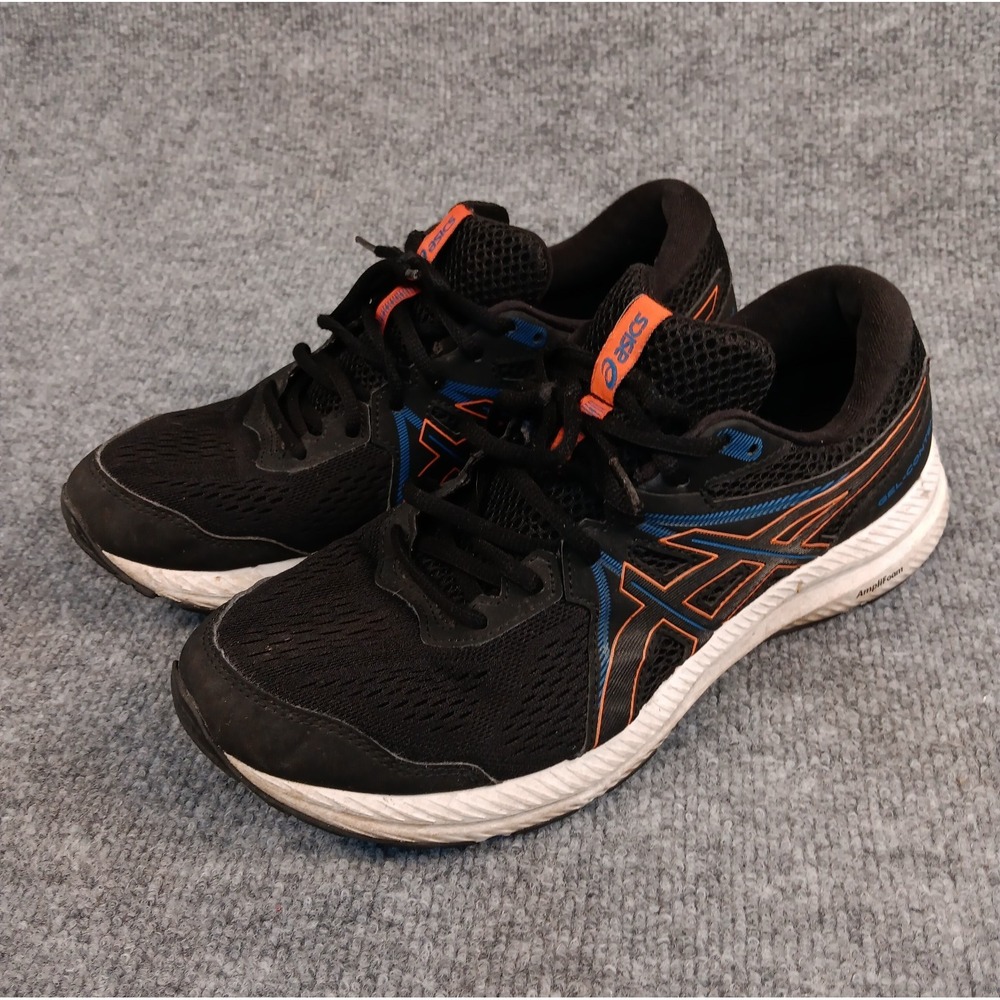 Asics Gel Contend 7 Mens Running Sneakers Black Blue Orange 1011B040 Size 9